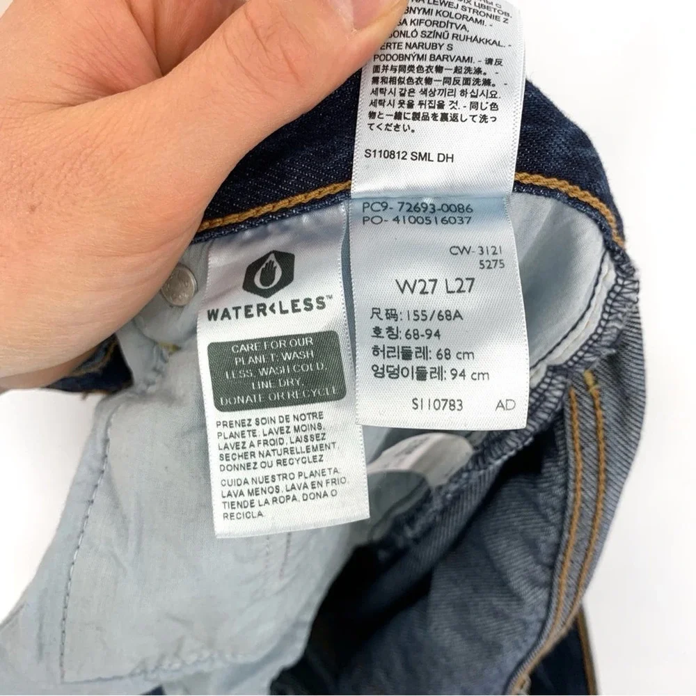 LEVI'S Premium Ribcage Straight Ankle Jean Blue Denim 27 - Picture 7 of 11